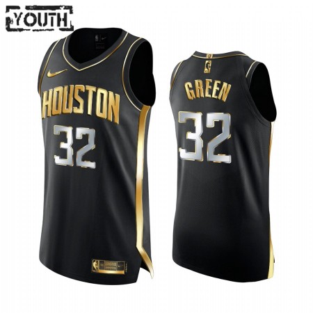 Houston Rockets Jeff Green 32 2020-21 Musta Golden Edition Pelipaidat Swingman - Lasten